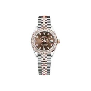 ROLEX Women's Apparel Log Series Automatic Mechanical Movement Women's Watch Watch 28mm Coffee Watch Dial
