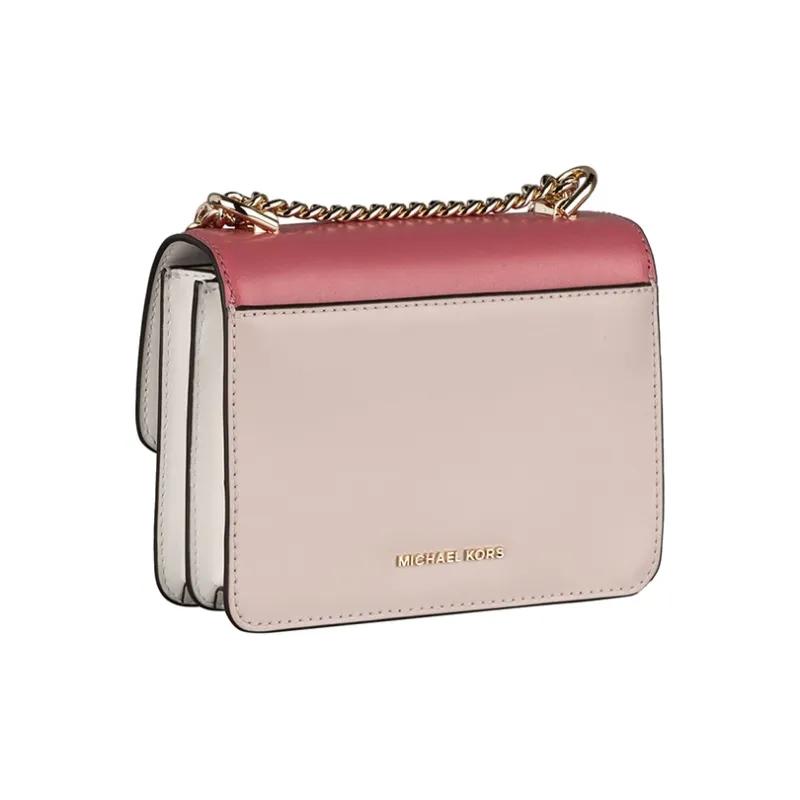 MICHAEL KORS Jade Leather Crossbody Bag, Shoulder Bag Small Size Women's Rose Pink-1
