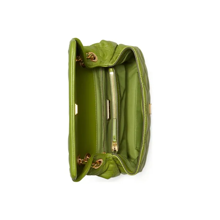 TORY BURCH TB Fleming Sheepskin Crossbody Chain Bag, Shoulder Bag Tubas Women's Verdant Green-2