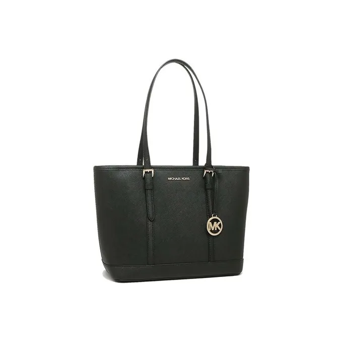 MICHAEL KORS Jet SetJet Set Travel Cow Leather Tote Bag Shopping Bag Handbag Crossbody Bag Shoulder Bag Women's Black-1