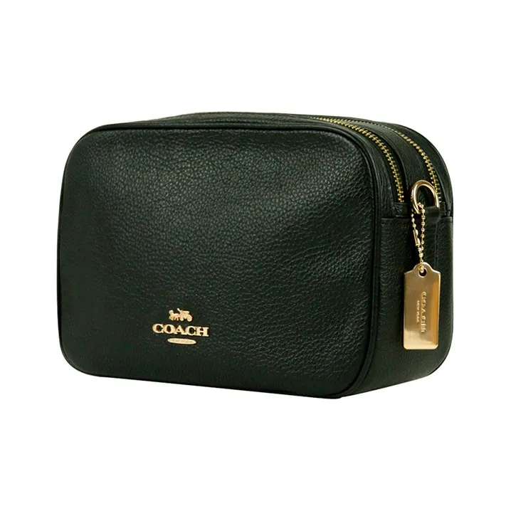 COACH Jes Leather Camera Bag, Crossbody Bag, Shoulder Bag Medium Size Women's Black-1