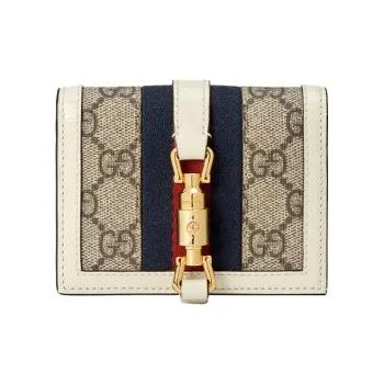 GUCCI Canvas Wallet Women's Beige