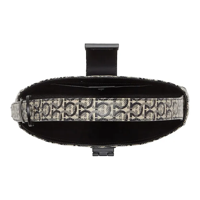 FERRAGAMO Trifolio Fabric Shoulder Bag Women's Bone/Beige-3