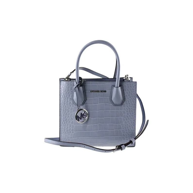MICHAEL KORS Mercer Cow Leather Shoulder Bag, Crossbody Bag, Handbag Women's Aqua Blue-1