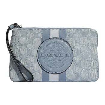 COACH Fabric Wrist Bag Tubas Women's Mist Blue Color Morandi Color