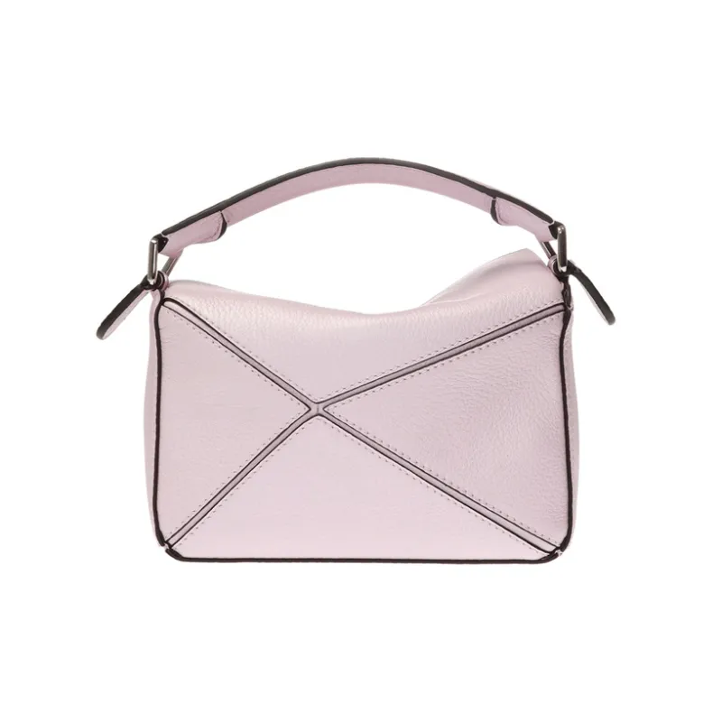 LOEWE Puzzle Leather Crossbody Bag Mini Women's Ice Pink-2