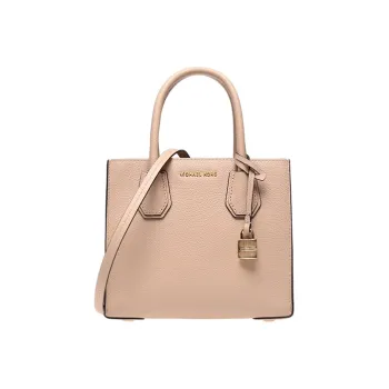 MICHAEL KORS Mercer Cow Leather Trunk Bag Commuter Bag Handbag Shoulder Bag Crossbody Bag Small Size Women's Nude Pink