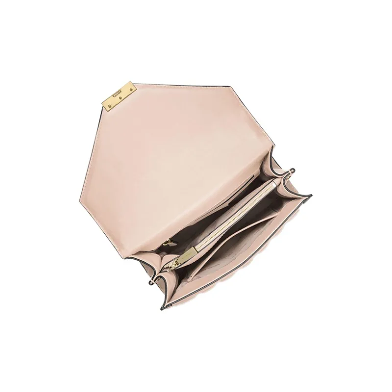 MICHAEL KORS Whitney Sheepskin Envelope Bag, Crossbody Bag, Shoulder Bag Women's Nude Pink-2