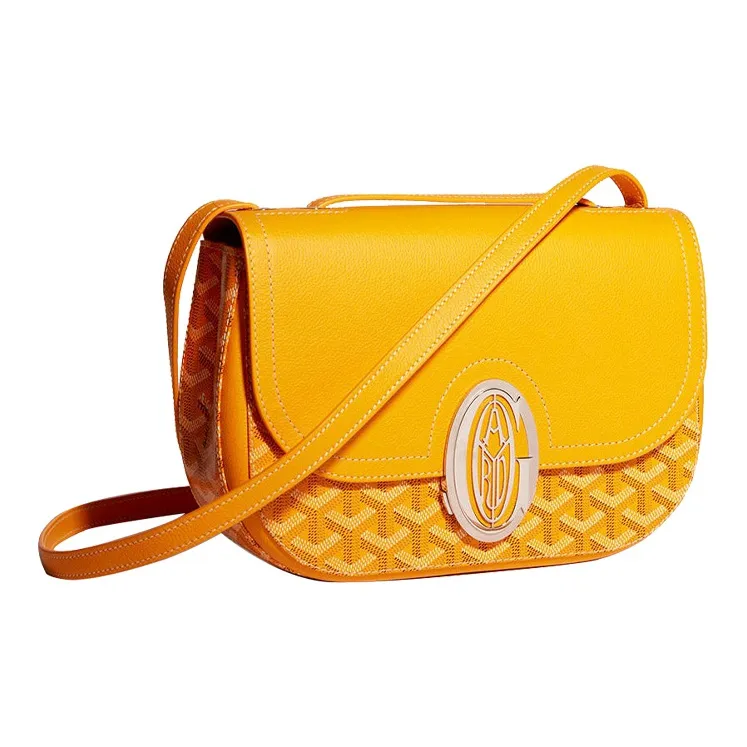 GOYARD 233 Canvas With Leather Shoulder Bag Crossbody Bag Regular Women's Yellow-1