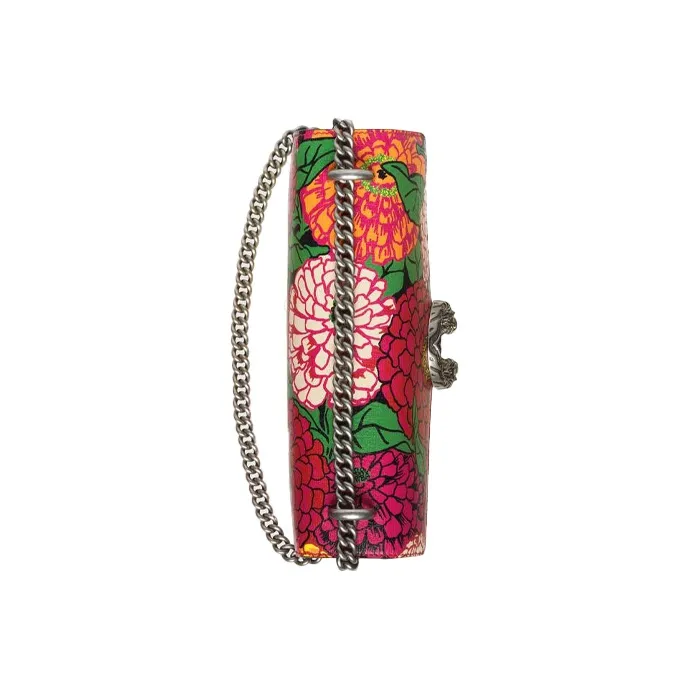 GUCCI Dionysus Suede With Fabric Handbag Shoulder Bag Crossbody Bag Women's Fuchsia/Multicolor-4