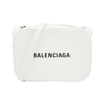 Balenciaga Grained Calfskin Camera Bags Crossbody Bag Shoulder Bag Unisex White