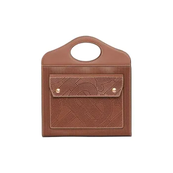 Burberry Leather Tote Bag Shopping Bag Handbag Shoulder Bag Crossbody Bag Mini Women's Tan