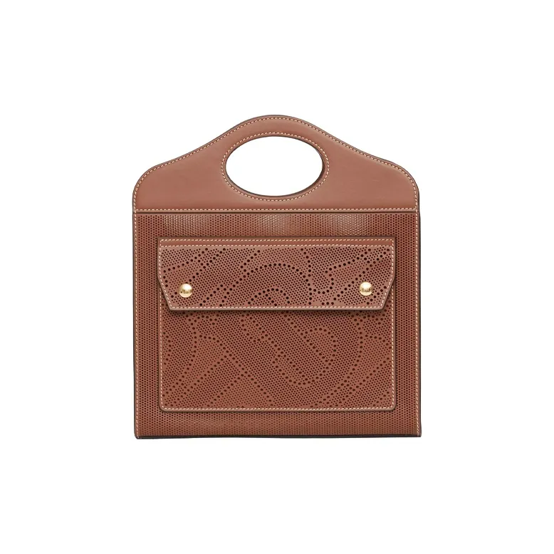 Burberry Leather Tote Bag Shopping Bag Handbag Shoulder Bag Crossbody Bag Mini Women's Tan-0