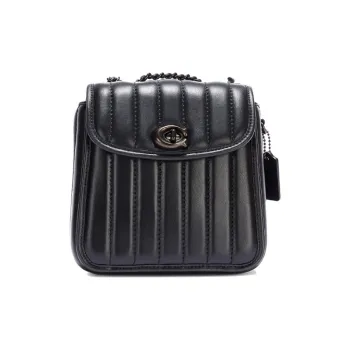 COACH Madison Sheepskin Crossbody Handbag Backpack Small Size Women's Black
