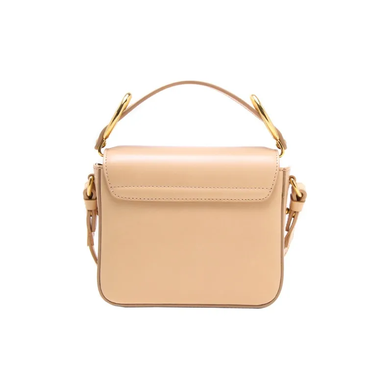 Chloe Calfskin Shoulder Bag, Crossbody Bag, Handbag Mini Women's Pink Apricot-2