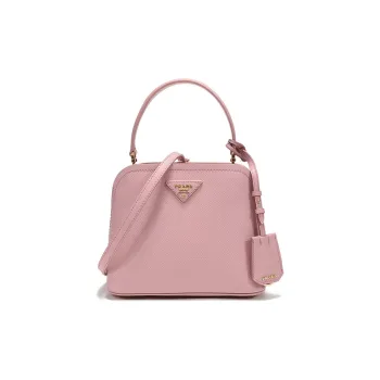 PRADA Cow Leather Portable Crossbody Bag Shoulder Bag Mini Women's Light Pink