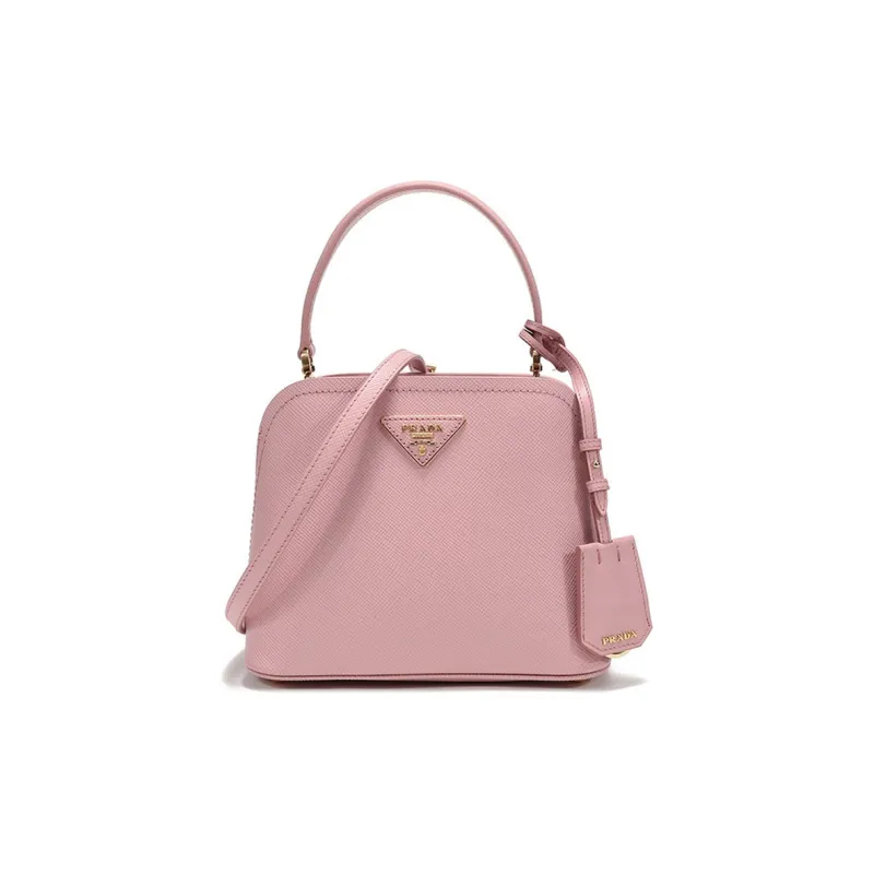 PRADA Cow Leather Portable Crossbody Bag Shoulder Bag Mini Women's Light Pink-0