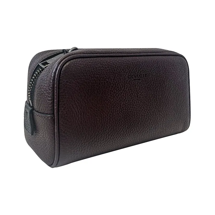 COACH Travel Kit Cow Leather Wallet Clutch Men's Purple-2