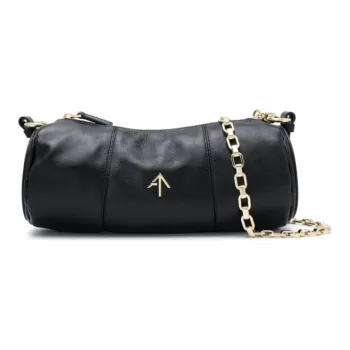 Manu Atelier Cylinder Cow Leather Arrow Bag, Portable Crossbody Bag, Shoulder Bag Women's Black
