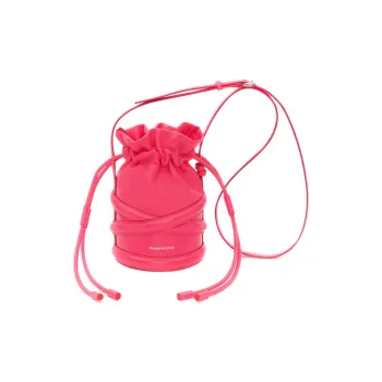 Alexander McQueen Cow Leather Crossbody Bags Shoulder Bags Women's Neon Pink