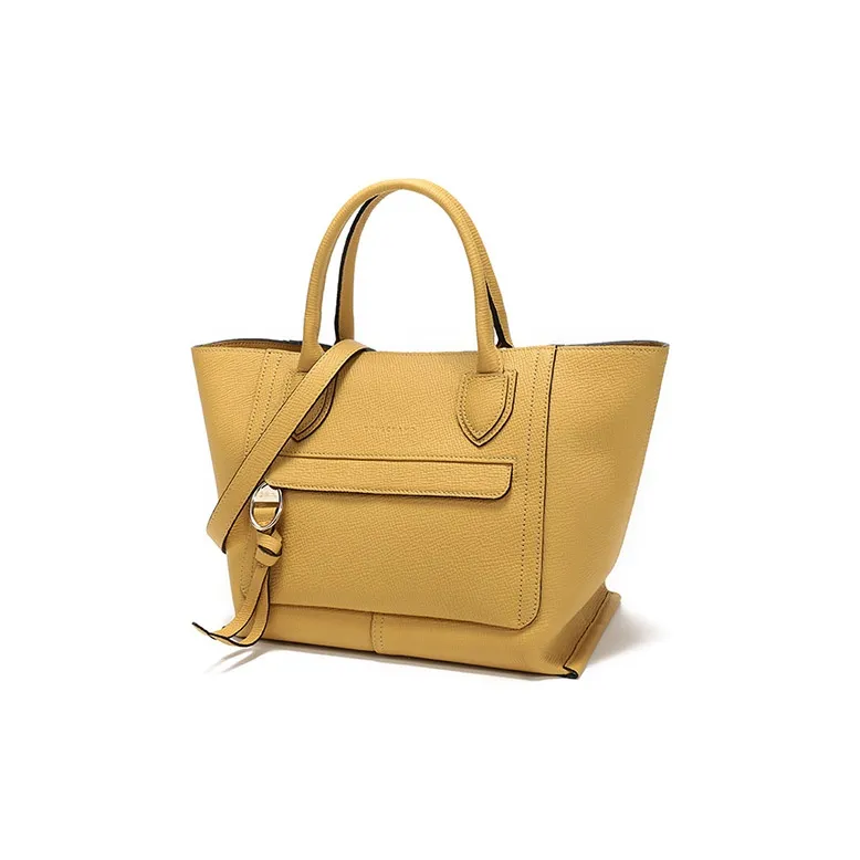 LONGCHAMP Mailbo Large Cow Leather Crossbody Bag Shoulder Bag Handbags Medium Size Women's Yellow-1