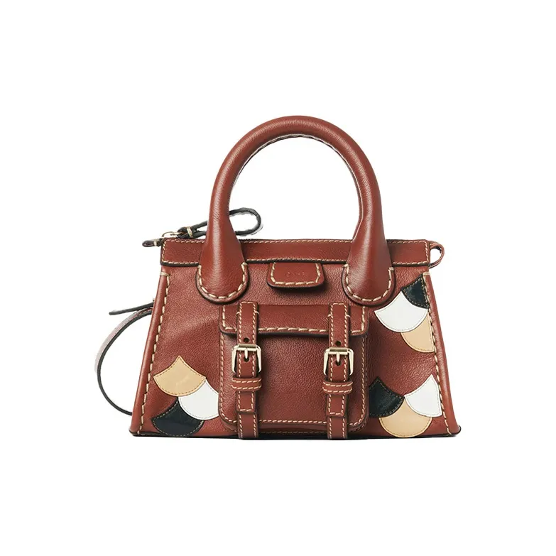 Chloe Chloé Bags Buffalo Leather One Shoulder Handbag, Crossbody Bag Mini Women's Brown-0