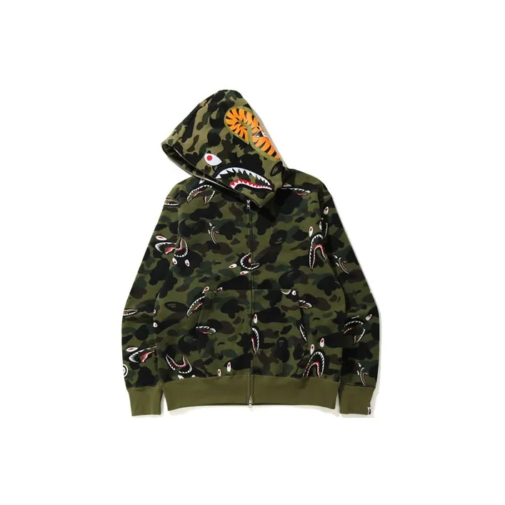 Bape Shark 1st Camo Shark Relaxed Full Zip Hoodie-1