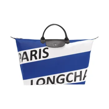 LONGCHAMP Le Pliage Canvas Handbag Tubas Unisex Blue, White, Multicolor