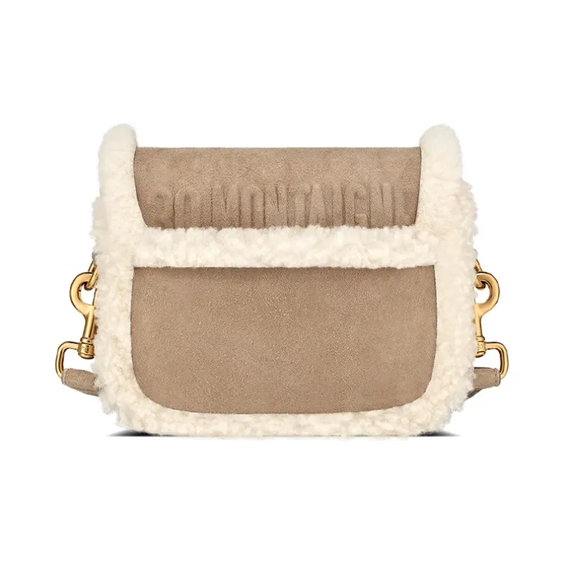 DIOR Bobby Sheepskin Shoulder Bag Crossbody Bag Women's Beige-3