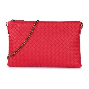 Bottega Veneta Sheepskin Chain Bag Crossbody Bag Shoulder Bag Women's Red