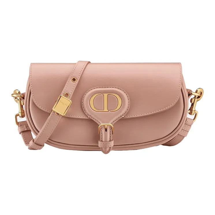 DIOR Bobby Smooth Cow Leather Crescent Bag, Handbag, Shoulder Bag, Crossbody Bag Women's Pink-0