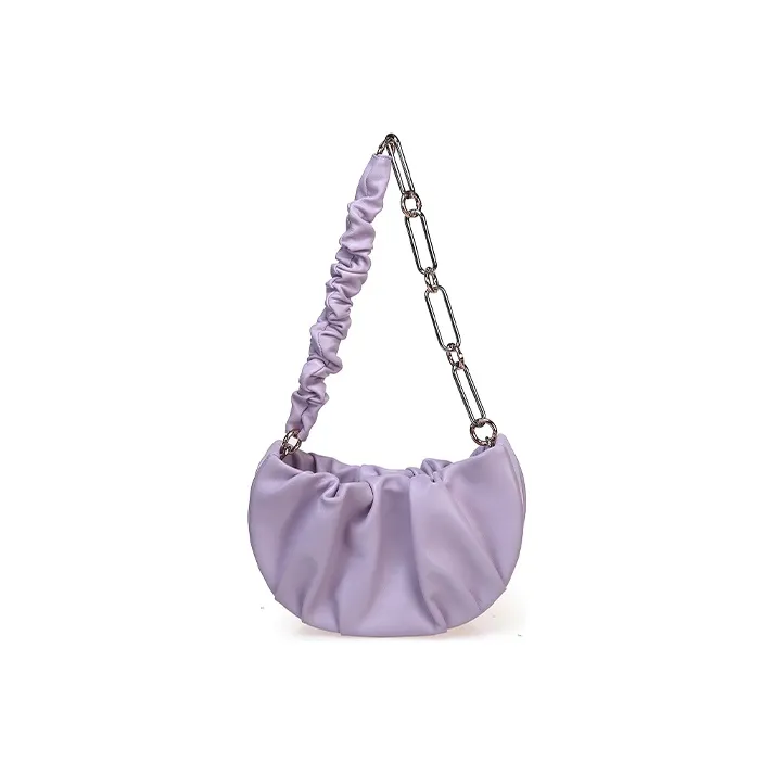 QULU Lambskin Shoulder Bag Regular Women's White/Milk Coffee/Olive Green/Light Blue/Custard/Light Purple-23