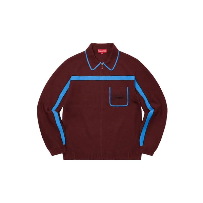 Supreme Chest Stripe Zip Up Cardigan - Cheap Rcj Jordan Outlet