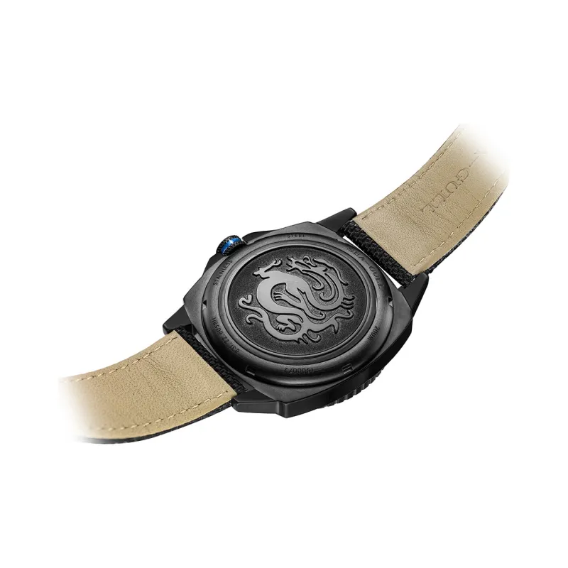Sea Gull Ocean Automatic Mechanical Movement Nylon Strap Watch Men's Watches Black Dial-2