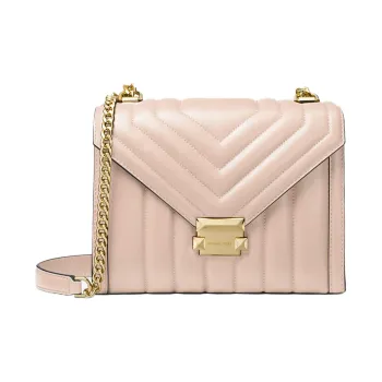 MICHAEL KORS Whitney Sheepskin Envelope Bag, Crossbody Bag, Shoulder Bag Women's Nude Pink