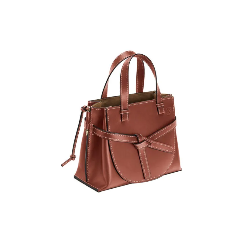 LOEWE Gate Calfskin Shoulder Bag Crossbody Bag Handbag Small Size Women's Rusty-1