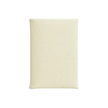 HERMES Leather Card Holder Mini Women's Ecru