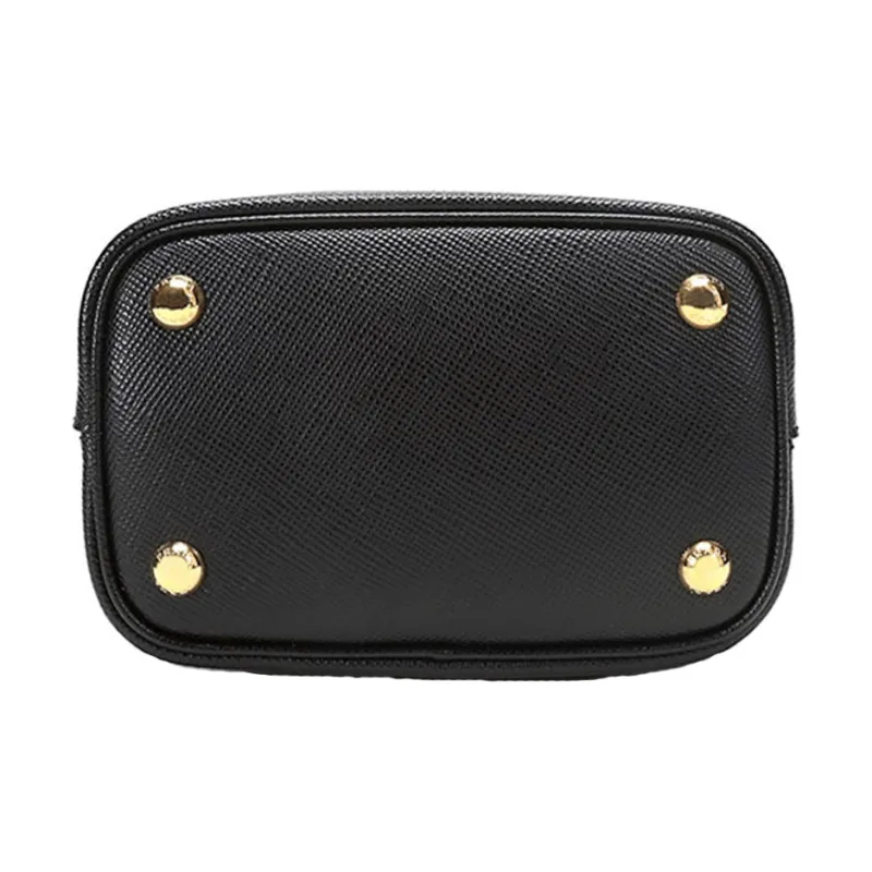 PRADA Saffiano Leather Material Handbag Crossbody Bag Regular Women's Black-4
