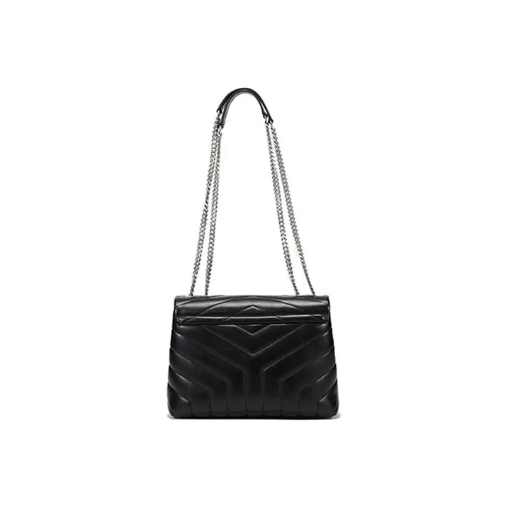 SAINT LAURENT Loulou Quilted Small Shoulder Bag-3