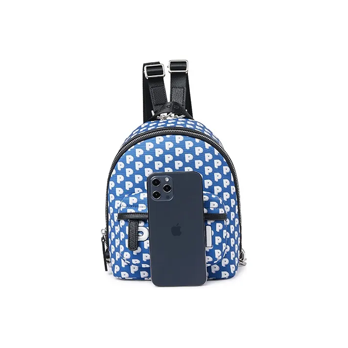 Pepsi Nylon Fabric Backpack Regular Women's Marine Blue-4