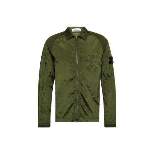 STONE ISLAND Jackets Men Army Green