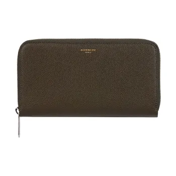 Givenchy Cow Leather Wallet Men's Olive