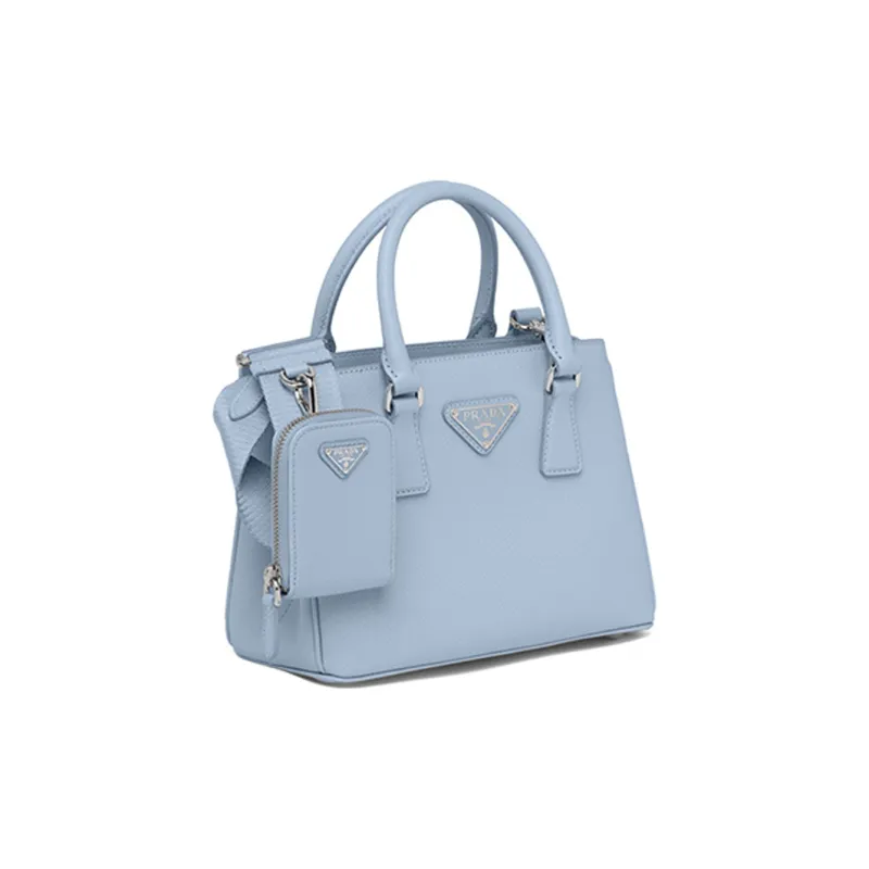 PRADA Leather Killer Bag Shoulder Bag Crossbody Bag Handbag Mini Women's Sky Blue-1