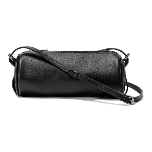 Ace Paul Top Grain Cow Leather Crossbody Bag Medium Size Unisex Black
