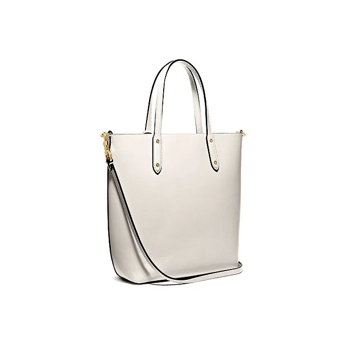 COACH Central Cow Leather Tote Bag Shopping Bag Shoulder Bag Crossbody Bag Handbag Medium Size Women's White-1
