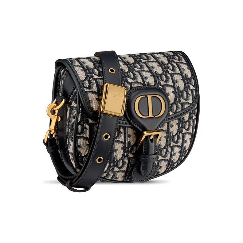 DIOR Bobby Fabric Handbag, Shoulder Bag, Crossbody Bag Trumpets Women's Denim Blue-1
