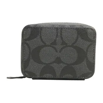 COACH Jewelry Box Makeup Bags Black Gray Color