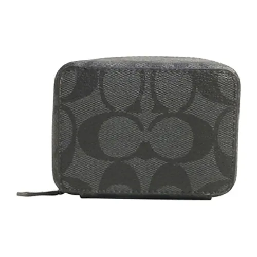 COACH Jewelry Box Makeup Bags Black Gray