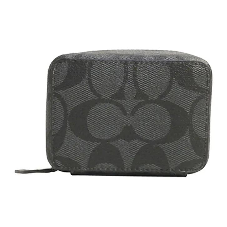 COACH Jewelry Box Makeup Bags Black Gray Color-0