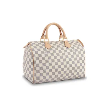 LOUIS VUITTON Speedy Canvas Pillow Bag Handbag 30 Women's White